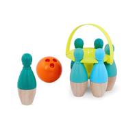 B. toys - Kids Bowling Set - 6 Pin & Ball - Wooden Pins & Carry Caddy - Family Activities & Games - 2 Years -