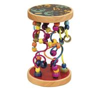 B. toys - Loopty Lo Wooden Rolling Toy - Developmental Bead Maze with 47 Beads & 5 Mazes - Encourages Fine Motor Skills & Crawling - Classic Wooden Wire Maze for Babies, Toddlers, Kids 18+ months