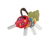 B. toys LucKeys Pretend Play Toy with Flashlight, Car Sounds, Red | 4 textured toy plus 1 driver key on a ring with push-button flashlight and car sounds for babies and toddlers, 10+ Months