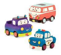 B. toys - Mini Pull - Back Vehicles Set - Set of 3 Vehicles - Truck, Camper Van, Police - 12+ Months