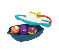 B. toys - Off the Hook - Water Play Bath & Beach Toy Boat with Squirting Toys & Hidden Storage Compartment - Baby Toys - 6 Months