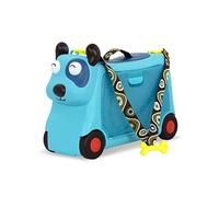 B. toys - On The Go - Woofer Ride-On Suitcase for Kids - Rolling Luggage with Storage Space for Travel & Play - Fun Animal Design for Toddlers 2+ Years