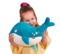 B. toys - Plush Squishy Whale- Stuffed Animal - Soft & Squishy Blue Whale - Washable Ocean Toy for Baby, Toddler, Kids- Huggable Squishies- Willow Whale0+ Months