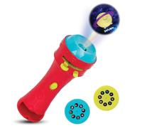 B. toys - Projector Flashlight - 2 Image Reels - Planet & Alien Projections - Space Toys For Kids - 4+ Years - Light Me To The Moon - Red