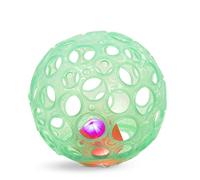 B. toys - Sensory LightUp Baby Rattle - Textured Ball with Holes - Glowing Lights & Rattle - Infants, Babies - Grab n’ Glow - 0+ Months
