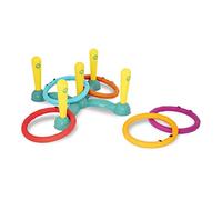 B. toys, Sling-A-Ring Toss, 12-Piece Indoor Outdoor | 12-piece with 2-piece base, 5 numbered pegs, and 5 colorful rings for indoor and outdoor play, 3+ Years