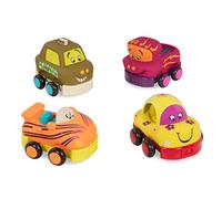 B. toys - Soft Vehicles Pull Back Cars - Durable and Safe Toy Cars for Toddlers, Easy Grip and Play - 12+ months