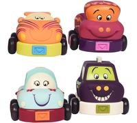 B. toys - Wheeee - ls Soft Pull - Back Cars - Set of 4 Baby & Toddler V