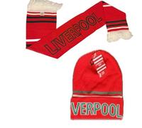 B.U.L Man United, Newcastle, Liverpool, Celtic, City, Rangers Supporters Match Day Football Hat & Scarf Set For Supporters Fans *Fantastic Gift Idea* (UK, Alpha, One Size, Red Liverpool)