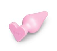 b-Vibe Butties B-Mine Beginner Silicone Butt Plug - 3.5" Tapered Plug with Heart-Shaped Base | Soft Body-Safe Silicone, Waterproof Anal Toy for Gentle Introduction to Anal Play