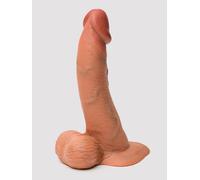 b-Vibe Flesh Tan Slipskin Ultra Realistic Curved 8" Dual Density Dildo - Flesh Tan Flesh Tan