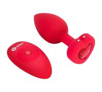 B-Vibe Heart - Rechargeable Remote-Controlled Anal Vibrator (Red)