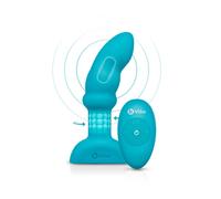 b-Vibe Remote Control Rimming P-Spot Plug - Vibrating & Rotating Prostate Massager, 6 Speeds, 7 Rimming Modes, Wireless Remote, Body-Safe Silicone