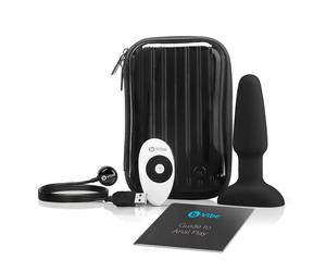 b-Vibe - Rotating Beaded Rechargeable Anal Vibrator (Black)