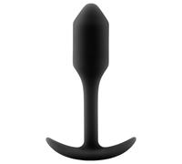 b-vibe Snug Plug 1 - anal plug with internal weight (55g) - black