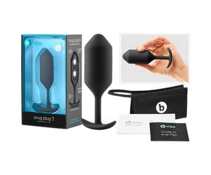 B-Vibe Snug Plug 3 - Dual Weighted Anal Plug (180g) - Black