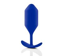 b-Vibe - The Snug Plug 4 - Navy - 257 Gram Anal Plug That Features a Flared Base & Weighted Balls