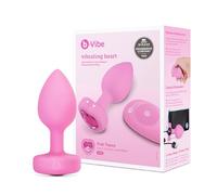 b-Vibe Vibrating Heart Butt Plug Pink S/M Beginners Anal Remote Control Adult