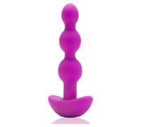B-Vibe Triplet Anal Beads Fuchsia Vibrating Butt Plug Bead Chain Rechargeable