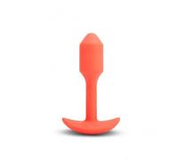 B-Vibe Vibrating Snug Plug 1 Orange Small Anal Butt Plug Rechargeable Beginners