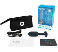 B-Vibe Vibrating Snug Plug Black Medium Anal Butt Plug Vibrator Rechargeable