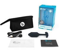 B-Vibe Vibrating Snug Plug Black Medium Anal Butt Plug Vibrator Rechargeable