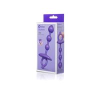 b-Vibe Zip Silicone Anal Beads - Tapered Bead Design, Flexible Shaft, Finger Ring, Waterproof, Beginner-Friendly Backdoor Toy