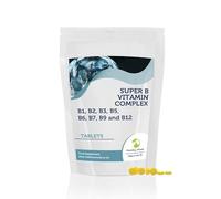 B Vitamins Super Complex Food Supplement 120 Tabs Thiamin, Riboflavin, Niacin, Vitamin B6, FOLIC ACID B9, Vitamin B12, Biotin
