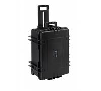 B&W hard case type 6800 with cube foam, trolley, black