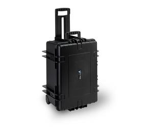 B&W hard case type 6800 with cube foam, trolley, black