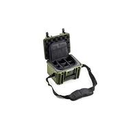 B&W International B&W Type 2000 Outdoor Transport Case - Bronze Green - with Photo Bag - Waterproof According to IP67 Certification, Dustproof, Shatterproof and Indestructible, Bronze Green, Typ 2000