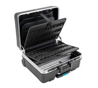 B&W International GmbH GO mobile tool case with tool retention loops (ABS case, volume 36 l, 48 x 37.5 x 20 cm inner) 120.04/L, tools not included, Black
