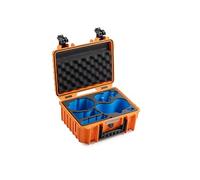 B&W International Outdoor 3000 Transport Case (PP.117) - for Antigravity A1 - Waterproof (IP67), Dustproof, Shockproof, Extremely Robust, Orange, 37 x 30 x 17 cm, Antigravity A1