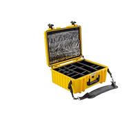 B&W International Outdoor Transport Case Type 6000 Yellow Emergency Case for Rescue Forces and Home Use Splashproof and Indestructible Polypropylene 510 x 420 x 215 cm