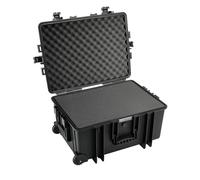 B&W hard case type 6800 with cube foam, trolley, black