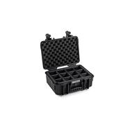 B&W Outdoor Transport Case - Type 4000 with Padded Divider - Black - Waterproof according to IP67 Certification, Dustproof, Virtually Indestructible