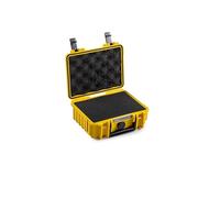 B&W Outdoor Transport Case - Type 500 with Cubed Foam - Yellow - Waterproof according to IP67 Certification, Dustproof, Virtually Indestructible