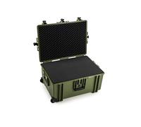 B&W Outdoor Transport Case Type - 7800 Bronze Green - with Cube Foam, Trolley Suitcase, Ideal on Tour - Waterproof according to IP67 Certification, Dustproof, Shatterproof and Indestructible, Bronze