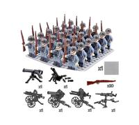 (B) War II the British and German armies Desert Military Sodiers Weapons Minifigures Kids Toys Gifts Fit Lego