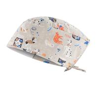 B-well Adelina Scrub Cap & Surgical Cap for Nurses, Doctors, Dentists, Pharmacists, Vets, Medical Staff (Dogs/Cats)