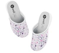B-well Aerial Lady/Man Sanitary Clogs Women's Sanitary Clogs Men's Slippers Sanitary Slippers Women Hospital Antibacterial Shoes in Sizes 35-46, Butterfly Whisper, 5 UK