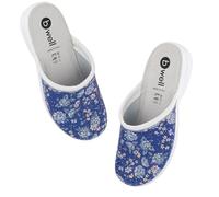 B-well Aerial Lady/Man Sanitary Clogs Women's Sanitary Clogs Men's Slippers Sanitary Slippers Women Hospital Antibacterial Shoes in Sizes 35-46, Midnight Blossoms, 4 UK