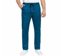 B-well Dante Man Men's Medical Slip-On Trousers - High Quality Medical Slip-On Trousers Men with Elastic Waistband, Caribbean, L