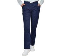 B-well Dante Medical Pull-On Work Trousers, 5 Pockets, Unisex with Elastic Waistband and Back Pockets, Hospital Uniform Trousers with Medium Waist and Elasticated Waistband, Blue, XXL