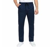 B-Well Dante Men's Scrub Trousers - Elasticated Waist, Medical Uniform - Blue, Size M