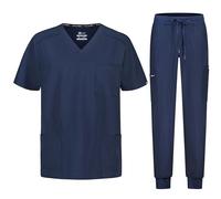 B-well Matteo Men's Scrub Set Slip-On Tunic + Jogging Trousers Set Medical Doctor Uniform Medical Work Wear with Elastane