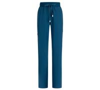 B-well Mauri Scrub Trousers Half Jogger Scrub Bottoms with 7 Pockets and Elastic Waist, Hospital Uniform Trousers with Spandex, Caribbean, S