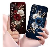 B-wishy 2 Pack Pretty Elegant Butterfly Glitter Case for Blu View 5 Pro/B170D Slim Soft TPU Luxury Protective Shockproof Phone Case for Adults Women Girls for Blu View 5 Pro (Red)