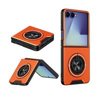 B-wishy for Samsung Galaxy Z Flip 6/Z Flip 7 FE Case[Slide Camera Cover] | Compatible with MagSafe | Kickstand | Phone Cover Case for Z Flip 7 FE Orange