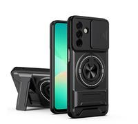 B-wishy Rugged Magnetic Car Mount Case for A17 5G,[Compatible with MagSafe] [ PC+TPU 2-in-1] [Drop Protection] with Rotatable Kickstand & Camera Protection Cover Phone case (Black, A17 5G)